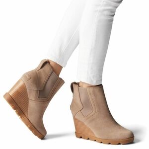 Sorel Joan Uptown Chelsea Booties Omega Taupe NEW Womens